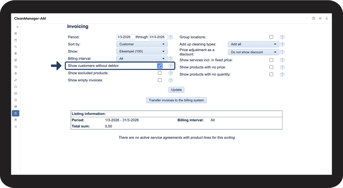 Customer without debtor 2.2