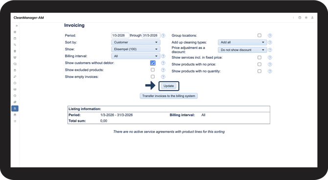 Customer without debtor 2.3