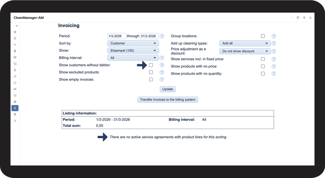Customer without debtor 2.6