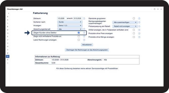 Kunden ohne debitor 2.2