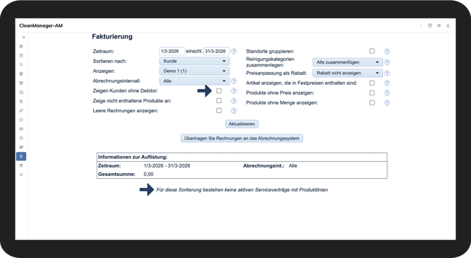 Kunden ohne debitor 2.6