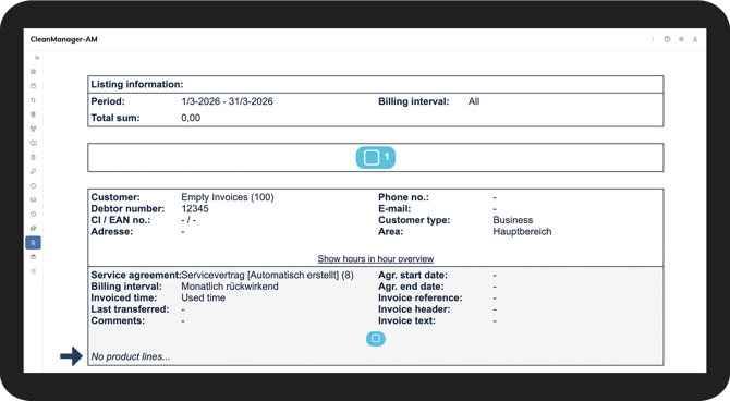 Show empty invoices 4